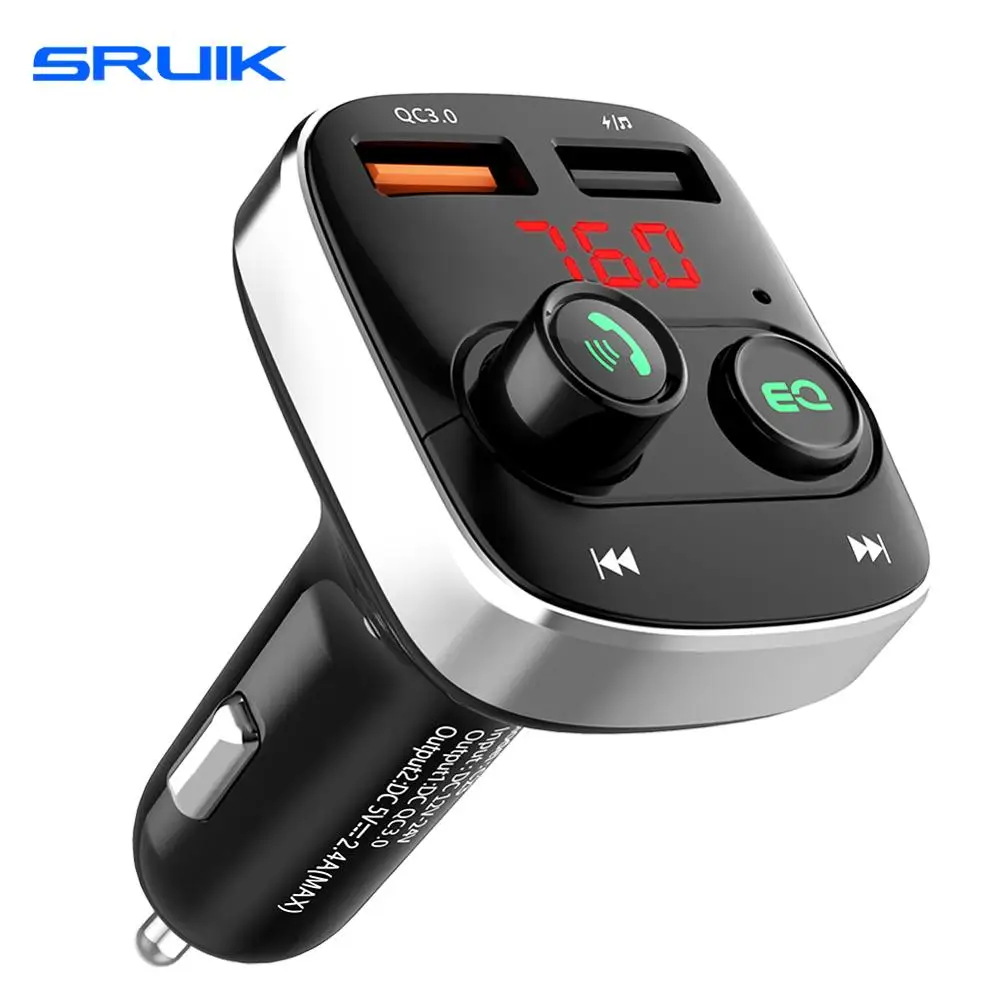 SRUIK Fm Transmitter Car Kit Handsfree Wireless Bluetooth FM Transmitters USB FM Modulator EQ Mode FM Transmitter Bluetooth Car
SRUIK Fm Transmitter Car Kit Handsfree Wireless Bluetooth FM Transmitters USB FM Modulator EQ Mode FM Transmitter Bluetooth Car