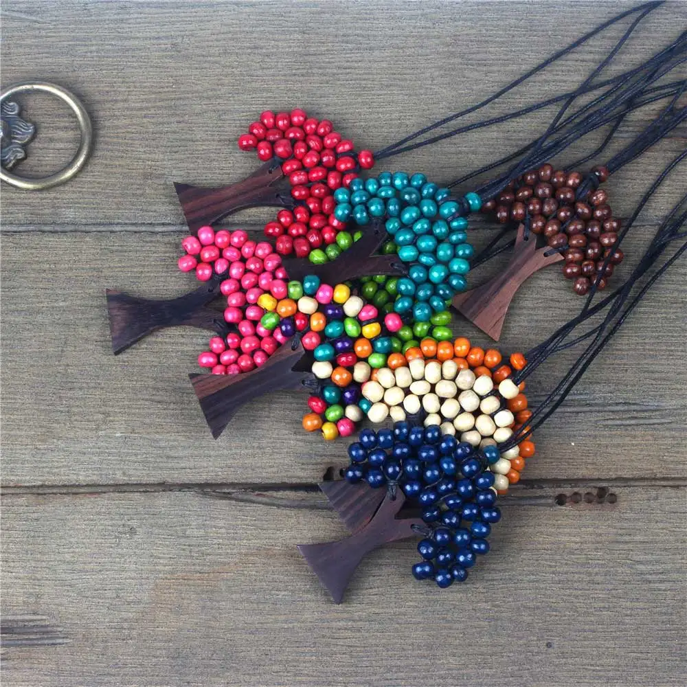 Statement Necklace Boho Tree of Life Necklace Pendant Choker Jewelry Long Women Wooden Beads Ethnic Handmade Rainbow
Statement Necklace Boho Tree of Life Necklace Pendant Choker Jewelry Long Women Wooden Beads Ethnic Handmade Rainbow