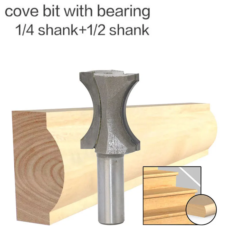 1Pc 1/2" 1/4" Shank Concave Radius Milling Cutters Tungsten Carbide Round Grooving Cove Box Router Bit For Wood Milling Cutter
1Pc 1/2" 1/4" Shank Concave Radius Milling Cutters Tungsten Carbide Round Grooving Cove Box Router Bit For Wood Milling Cutter