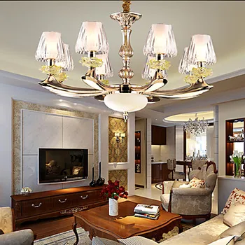 LED 8 Lamps European Style Indoor Chandeliers Crystal Luxury Droplight Zinc Alloy Chandelier Light free shipping Including bulb
LED 8 Lamps European Style Indoor Chandeliers Crystal Luxury Droplight Zinc Alloy Chandelier Light free shipping Including bulb