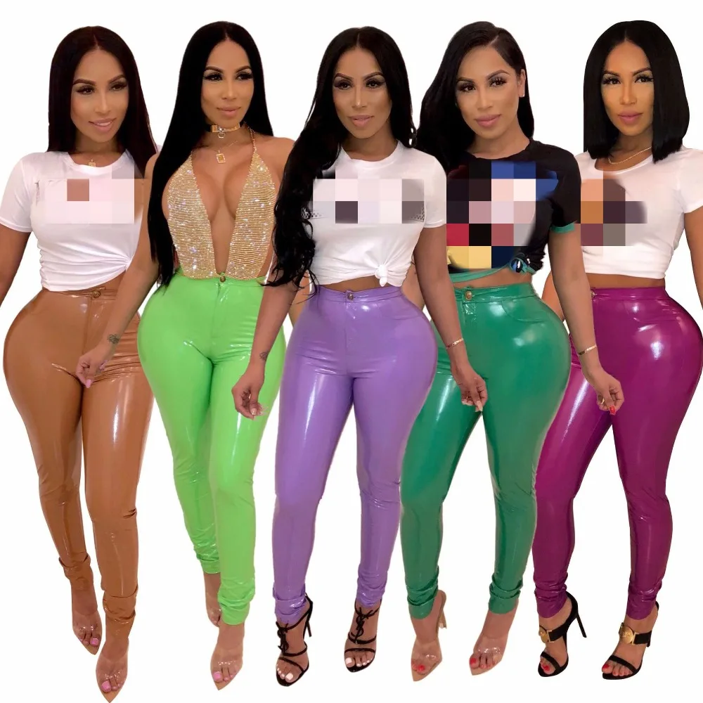 Richietrade Faux PU Leather Long Pants Women Faux Leather Pants PU Trousers Button Zippers Plus Size PU Leather Capris
Richietrade Faux PU Leather Long Pants Women Faux Leather Pants PU Trousers Button Zippers Plus Size PU Leather Capris