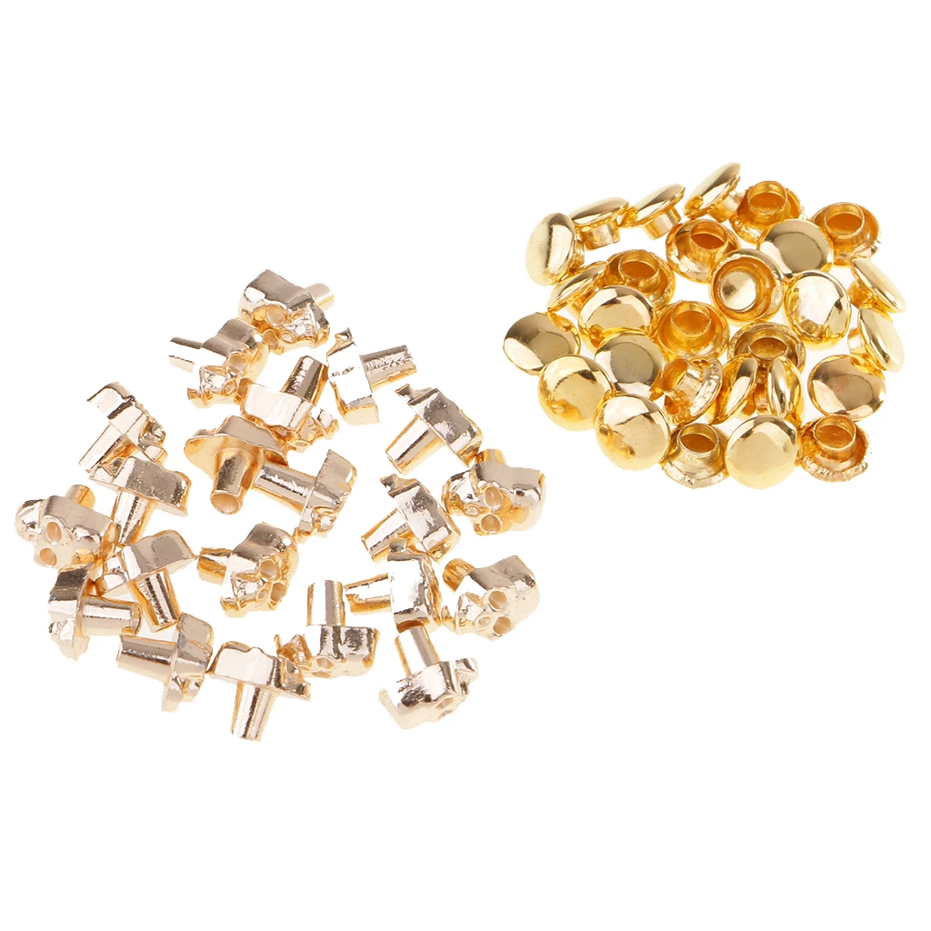 80 Sets Gothic Punk Skeleton Skull Head Studs Punk Rivets for Bag Shoes Leathercraft Leather Decor