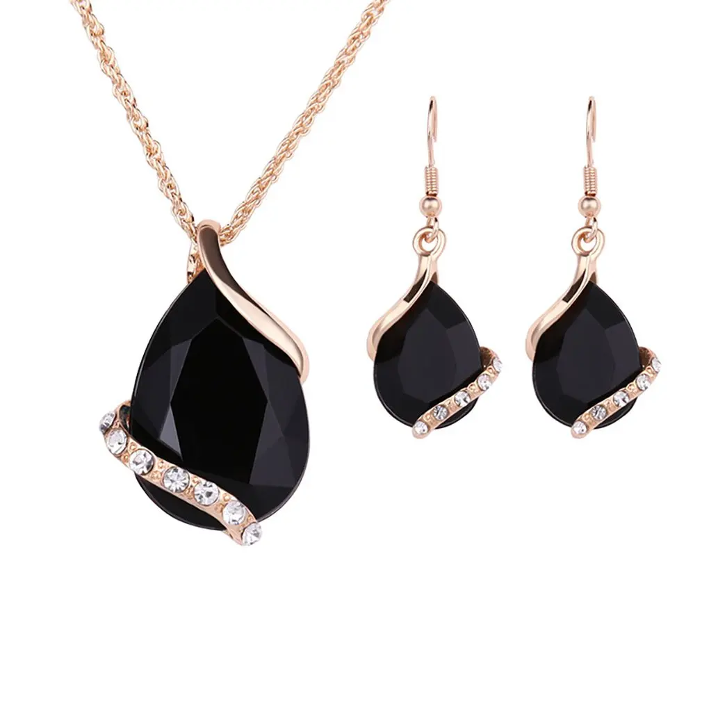61152108Women Ear Nail Necklace Decor Suit Silver-plated Alloy Earrings Water Drop Pendant Jewelry Women Kit
61152108Women Ear Nail Necklace Decor Suit Silver-plated Alloy Earrings Water Drop Pendant Jewelry Women Kit