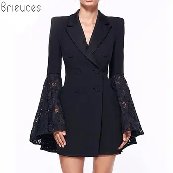 Brieuces 2018 Spring Autumn Women's Blazers New Fashion Jackets Suit Casual Lace Spliced Flare Sleeve Lapel OL Office Hot Blazer
Brieuces 2018 Spring Autumn Women's Blazers New Fashion Jackets Suit Casual Lace Spliced Flare Sleeve Lapel OL Office Hot Blazer