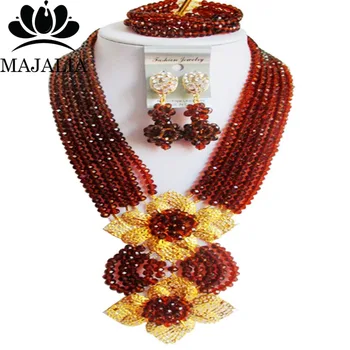 Fashion african jewelry set Brown Crystal Nigeria Wedding african beads jewelry set Free shipping Majalia-224
Fashion african jewelry set Brown Crystal Nigeria Wedding african beads jewelry set Free shipping Majalia-224