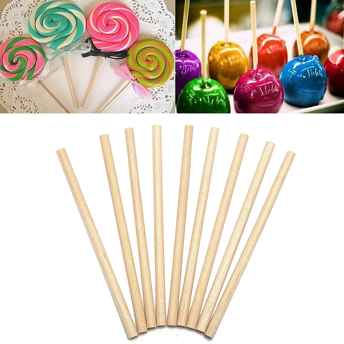 100pcs Round Wooden Lolly Lollipop Sticks Ice Cream Bar Molds Maker Wood Food Craft DIY Tools Candy Decor Home Party
100pcs Round Wooden Lolly Lollipop Sticks Ice Cream Bar Molds Maker Wood Food Craft DIY Tools Candy Decor Home Party