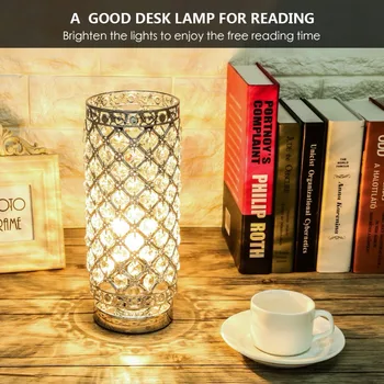 Crystal Table Lamp Ejoyous Nightstand Light Lamp with 176 K9 Crystals 110V 60W E26 Bulb Chrome Finish
Crystal Table Lamp Ejoyous Nightstand Light Lamp with 176 K9 Crystals 110V 60W E26 Bulb Chrome Finish