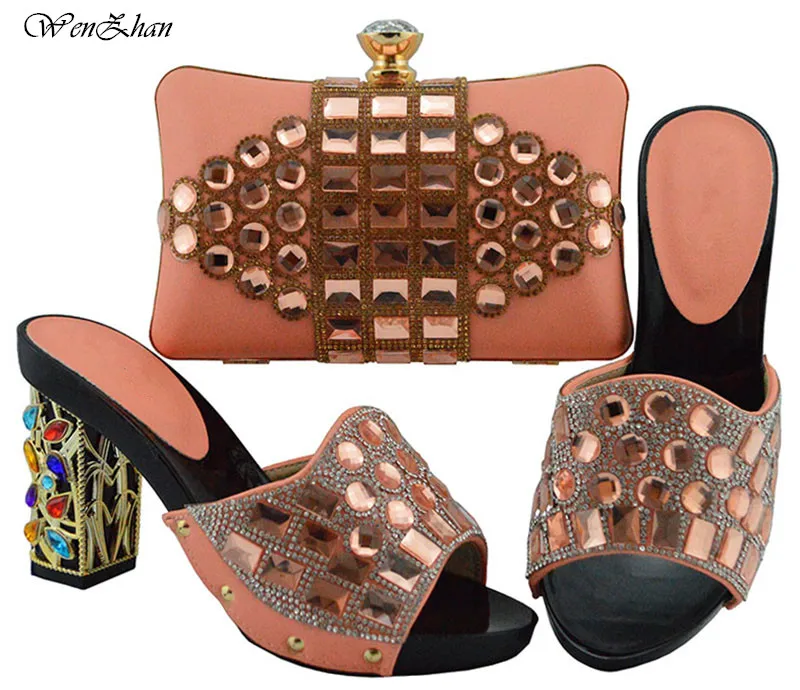 Nice Peach Italian shoe with matching bag hottest 10cm ladies matching shoe and bag for wedding party 38-43 B810-23
Nice Peach Italian shoe with matching bag hottest 10cm ladies matching shoe and bag for wedding party 38-43 B810-23