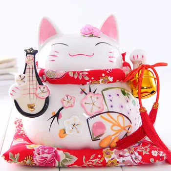 Creative Lute Lucky Cat Piggy Bank Statue Animal Maneki Neko Storage Box Ceramic Art&Craft Home Furnishing Articles L3304
Creative Lute Lucky Cat Piggy Bank Statue Animal Maneki Neko Storage Box Ceramic Art&Craft Home Furnishing Articles L3304