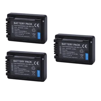 3pc 970mAh VW-VBY100 VBY100 Camera Batteries for Panasonic HC-V201 HC-V110 HC-V110GK HC-V110K HC-V110P
3pc 970mAh VW-VBY100 VBY100 Camera Batteries for Panasonic HC-V201 HC-V110 HC-V110GK HC-V110K HC-V110P