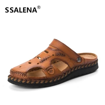 Men Handmade Genuine Leather Sandals Male Breathable Fashion Outdoor Gladiator Mens Comfortable Summer Beach Shoes AA51633
Men Handmade Genuine Leather Sandals Male Breathable Fashion Outdoor Gladiator Mens Comfortable Summer Beach Shoes AA51633
