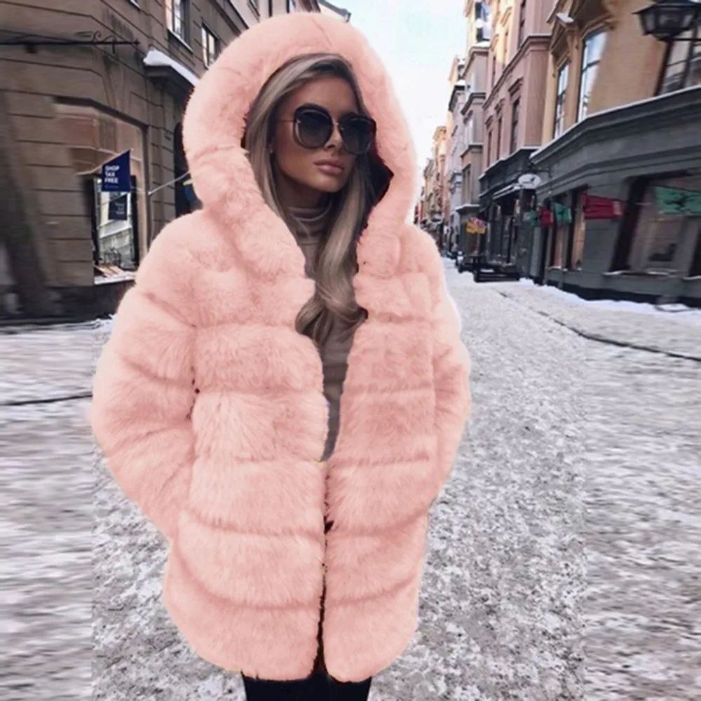 Women Fashion Luxury Faux Fur Coat Hooded Autumn Winter Warm Overcoat Manteau Femme Hiver Winter Coat Women Long Outerwear
Women Fashion Luxury Faux Fur Coat Hooded Autumn Winter Warm Overcoat Manteau Femme Hiver Winter Coat Women Long Outerwear