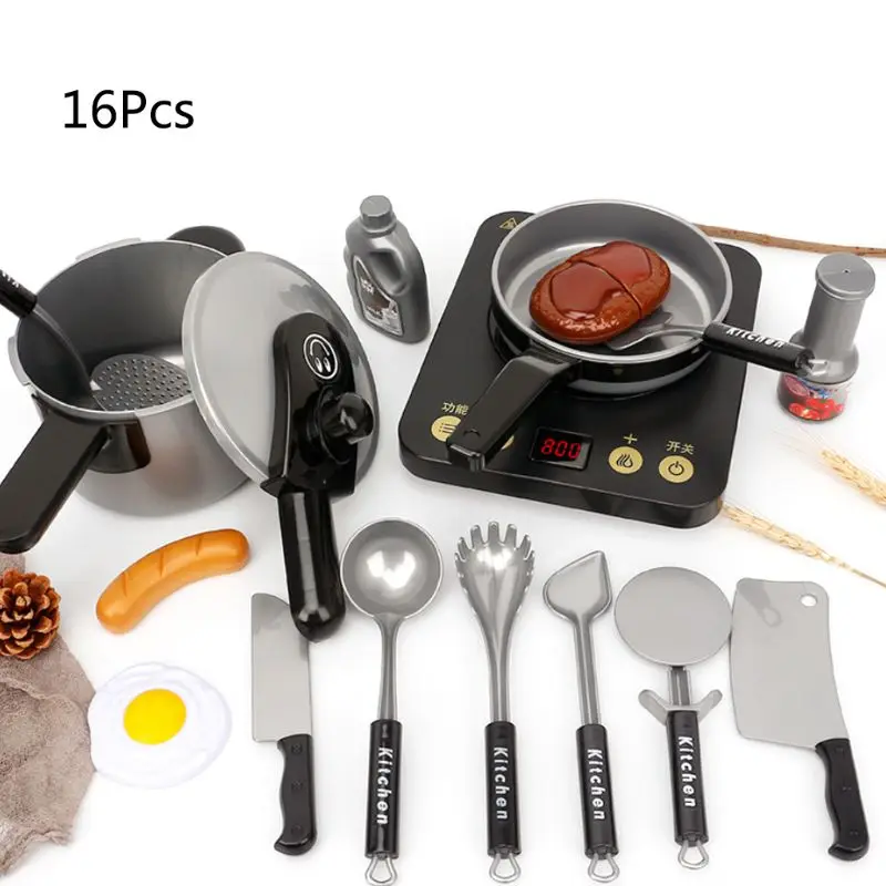 16Pcs/Set Kitchen Utensils Cooking Pots Pans Food Dishes Cookware Toddler Girls Baby Kids Play House Toys
16Pcs/Set Kitchen Utensils Cooking Pots Pans Food Dishes Cookware Toddler Girls Baby Kids Play House Toys