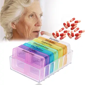 1PCS New Hot 7 Days Pill Case Tablet Sorter Medicine Weekly Storage Box Container Organizer Personal Health Care Pill Splitters
1PCS New Hot 7 Days Pill Case Tablet Sorter Medicine Weekly Storage Box Container Organizer Personal Health Care Pill Splitters