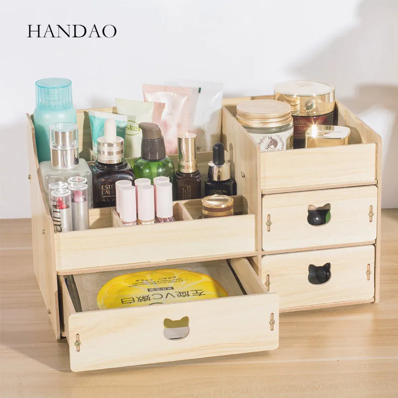 Wooden Storage Box holder For Makeup Organizer DIY Assembly with drawer Desktop Sundries Jewelry Home Office Storage Organizer
Wooden Storage Box holder For Makeup Organizer DIY Assembly with drawer Desktop Sundries Jewelry Home Office Storage Organizer