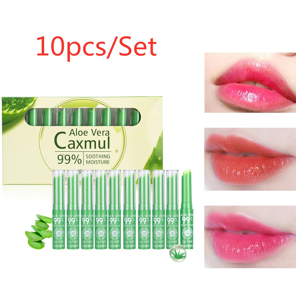Wholesale 10pcs/Set Aloe Vera Matte Lipstick Set Moisturizing Color Changing Lipstick 24H Lasting Non-stick Cup Lip Makeup TSLM2
Wholesale 10pcs/Set Aloe Vera Matte Lipstick Set Moisturizing Color Changing Lipstick 24H Lasting Non-stick Cup Lip Makeup TSLM2