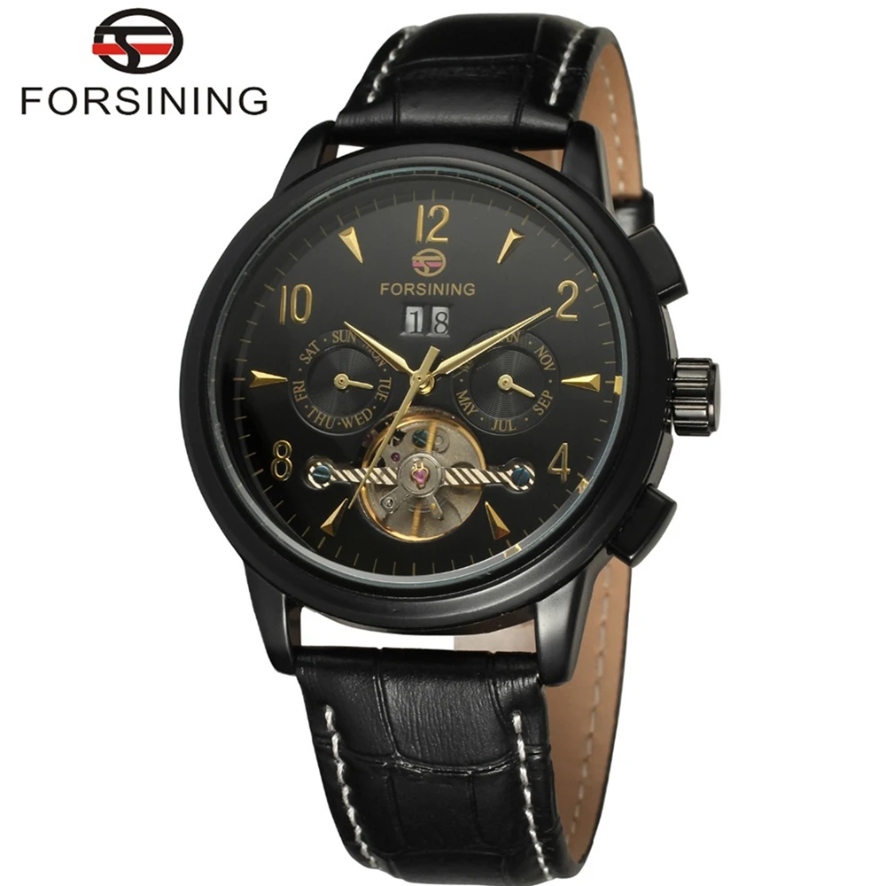 FORSINING Brand Mens Genuine Leather StrapTourbillon Automatic Mechanical Watch Date Calendar Male Wristwatch Relogio Releges
FORSINING Brand Mens Genuine Leather StrapTourbillon Automatic Mechanical Watch Date Calendar Male Wristwatch Relogio Releges