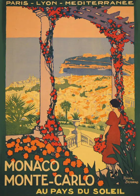 France Travel Posters Monaco - Monte-Carlo Classic Wall Sticker Canvas Paintings Decorative Vintage Poster Home Bar Decor Gift | Дом и сад