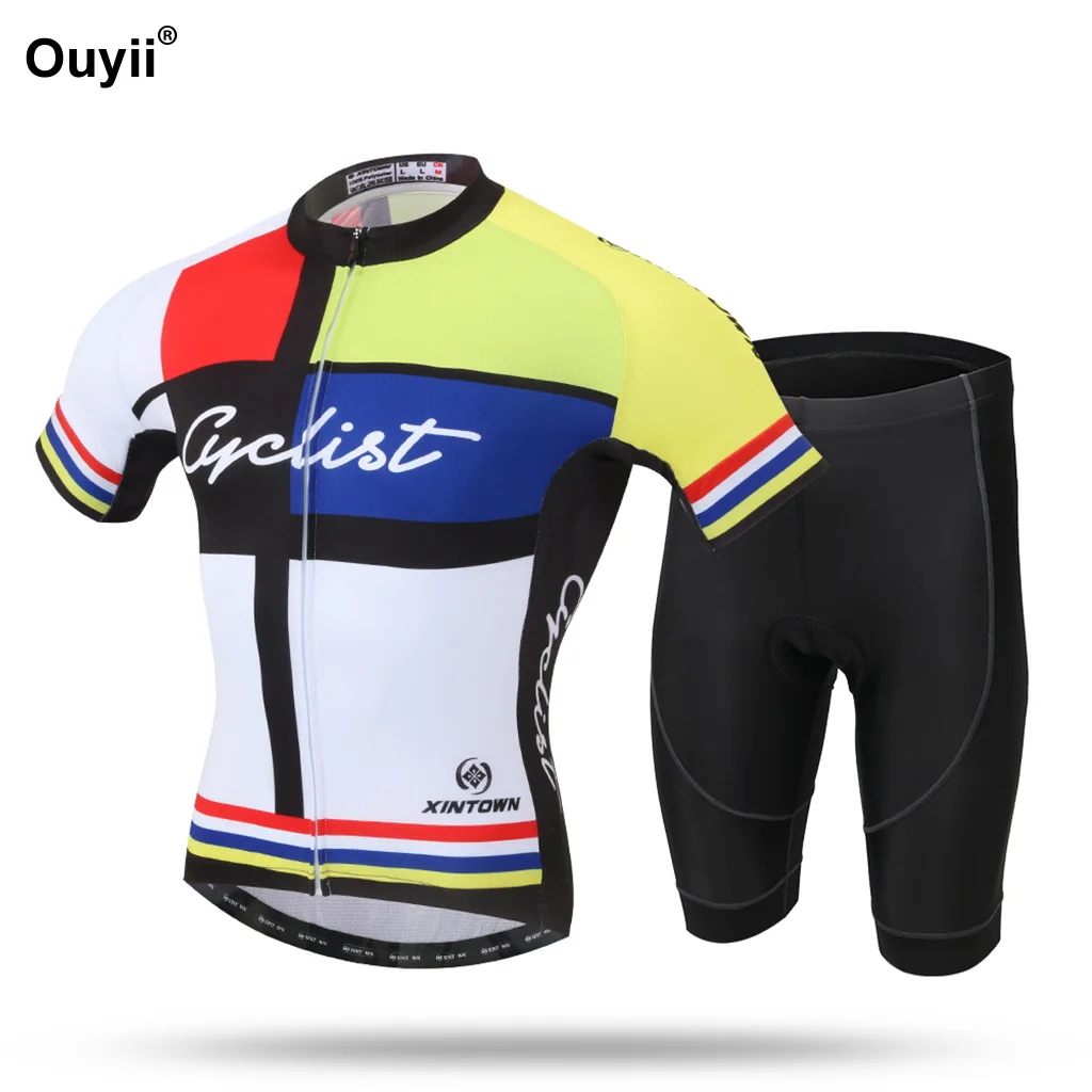 Outdoor Cycling Jersey Sets Short Sleeve Suits Sports Sweat Quick Dry Clothing Mountain Bike Clothe Wicking Sportswear | Спорт и