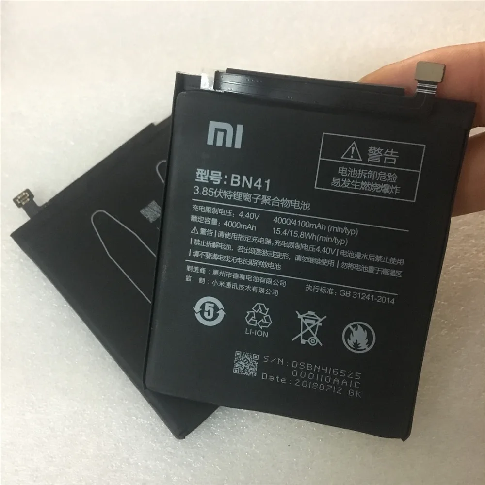 2018 New 100% For Xiao Mi BN41 Battery For Xiaomi Redmi Note 4 Hongmi Note4 4000mAh Original Mobile Phone Batteries
2018 New 100% For Xiao Mi BN41 Battery For Xiaomi Redmi Note 4 Hongmi Note4 4000mAh Original Mobile Phone Batteries