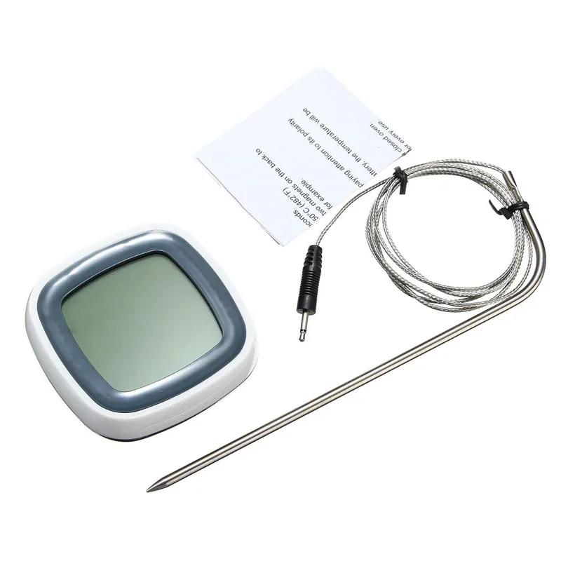 

LCD Display Digital Timer Food Thermometer Probe Meat Temperature Thermometer Measurer for Oven Kitchen Cooking BBQ Accessories