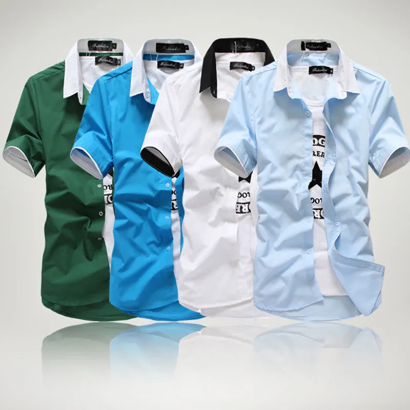 2019 New Men's Casual Short Sleeve Shirts embroidery High quality Summar Slim Shirts 9 Color M-3XL Free Shipping 
2019 New Men's Casual Short Sleeve Shirts embroidery High quality Summar Slim Shirts 9 Color M-3XL Free Shipping