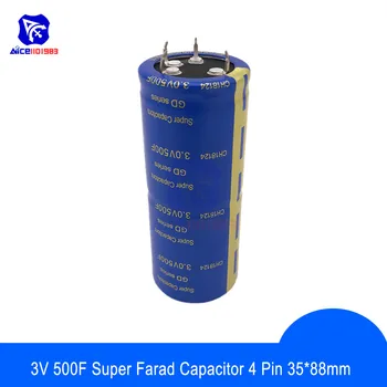Super Farad Capacitor 3V 500F 35*88mm High Frequency Low ESR 4 Pin 3V500F Super Capacitor for Car Stereo Speaker Battery
Super Farad Capacitor 3V 500F 35*88mm High Frequency Low ESR 4 Pin 3V500F Super Capacitor for Car Stereo Speaker Battery