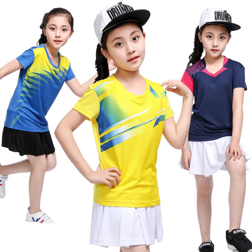 Girl tenis masculino,Kid table tennis Jersey,short sleeved table tennis shirts,Children badminton shirt,polyester sport t-shirt
Girl tenis masculino,Kid table tennis Jersey,short sleeved table tennis shirts,Children badminton shirt,polyester sport t-shirt