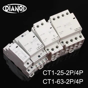 

auxiliar de partida KOHTAKTOP CT1-25 16A 25A 20A 2P 2NO 4P 4NO CT1-63 32A 40A 63A 230v 50or60HZ Din rail Household AC Contactor