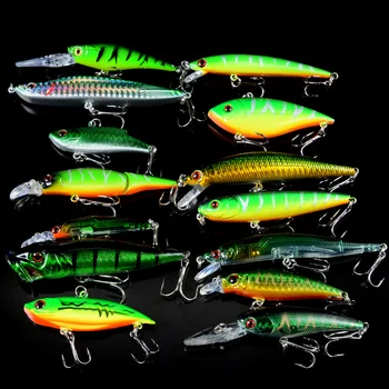 Hot Sale Green Color Artificial Fishing Minnow Hard Lures 14Pcs/Lot Carp Freshwater Fishing Lure Wobbler Fish Baits Set
Hot Sale Green Color Artificial Fishing Minnow Hard Lures 14Pcs/Lot Carp Freshwater Fishing Lure Wobbler Fish Baits Set