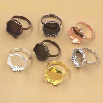 15mm Blank Ring Settings Round Crown Bezel Glass Cabochons Bases Metal Adjustable Rings DIY Findings Accessories Multi-color
15mm Blank Ring Settings Round Crown Bezel Glass Cabochons Bases Metal Adjustable Rings DIY Findings Accessories Multi-color