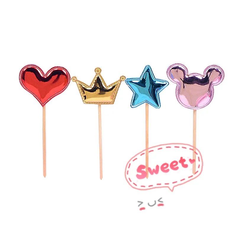 5Pcs/Pack Pu Leather Love Heart Star Mickey Head Crown Dessert Table Toothpick For Baby Shower Party Wedding Decoration Supplies
5Pcs/Pack Pu Leather Love Heart Star Mickey Head Crown Dessert Table Toothpick For Baby Shower Party Wedding Decoration Supplies