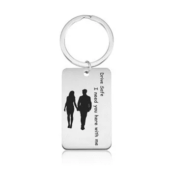 Trendy Diy stainless steel lettering tag keychain Drive Safe I need you here with me B189
Trendy Diy stainless steel lettering tag keychain Drive Safe I need you here with me B189