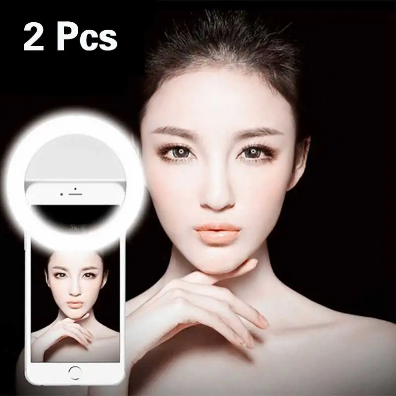 

Rovtop LED Selfie Ring Light Supplementary Lighting Night Darkness Selfie Enhancing Fill Light For Phones