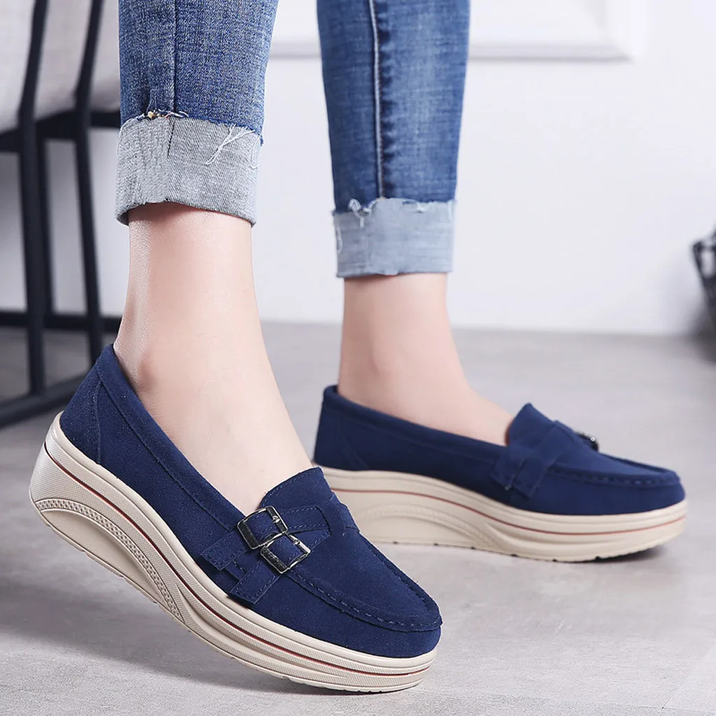 Summer Wedge Shoes Platform Sneakers Suede Leather Creepers Women Flats Thick Bottom Casual Shoes Female Breathable Moccasins
Summer Wedge Shoes Platform Sneakers Suede Leather Creepers Women Flats Thick Bottom Casual Shoes Female Breathable Moccasins