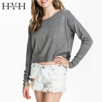 HYH HAOYIHUI 2017 Brand New Autumn Fashion Women Back Hollow Out Sweater Long Sleeve O-neck Casual Loose Sweater
HYH HAOYIHUI 2017 Brand New Autumn Fashion Women Back Hollow Out Sweater Long Sleeve O-neck Casual Loose Sweater