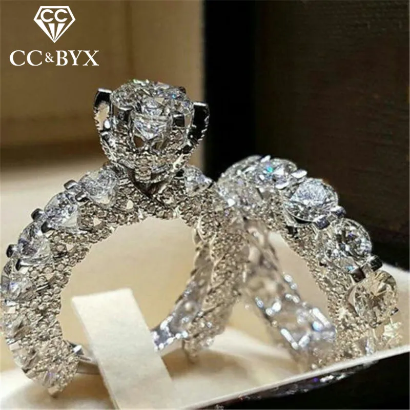 CC Wedding Rings For Women Bridal Engagement Cubic Zirconia Set Double Ring Fashion Luxury Lovers Bijoux Drop Shipping CC2160
CC Wedding Rings For Women Bridal Engagement Cubic Zirconia Set Double Ring Fashion Luxury Lovers Bijoux Drop Shipping CC2160