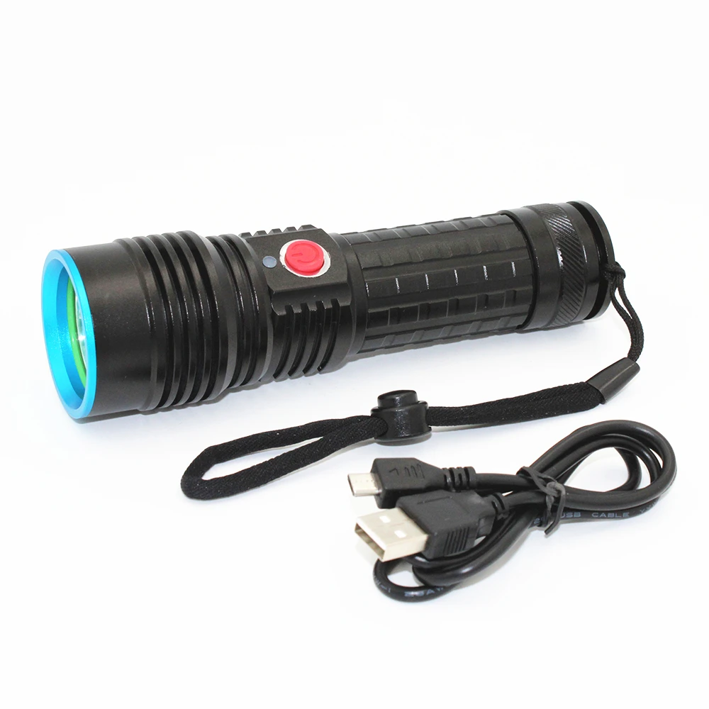 USB Rechargeable L2 LED Flashlight 1200 Lumen XM-L2 4 Modes Light Aluminum Torch Outdoor Lamp with USB Charging Cable + Compass
USB Rechargeable L2 LED Flashlight 1200 Lumen XM-L2 4 Modes Light Aluminum Torch Outdoor Lamp with USB Charging Cable + Compass