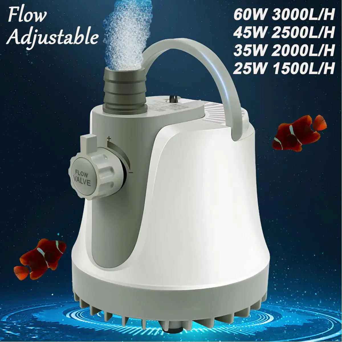 25/35/45/60W 50Hz Water Pump Fish Tank Submersible Super Silent Pump Fountain Aquarium Pond Spout Feature Pump with US Plug
25/35/45/60W 50Hz Water Pump Fish Tank Submersible Super Silent Pump Fountain Aquarium Pond Spout Feature Pump with US Plug