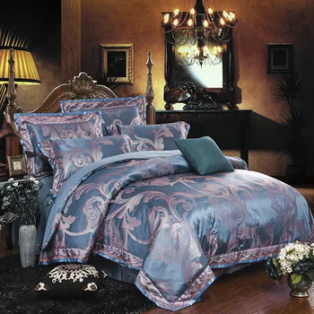 New cotton-style silk curtain satin jacquard embroidered bedding set of four wedding sets, xy jnc---4
New cotton-style silk curtain satin jacquard embroidered bedding set of four wedding sets, xy jnc---4