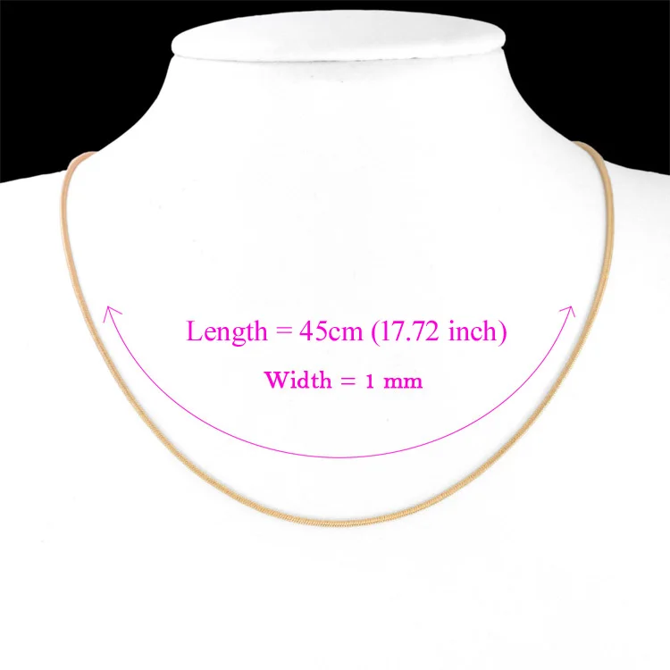 45CM Adult Gold Chain Necklace Women Men Jewelry Baby Girls Collier Bebe Femme Collares Collar Bebek Kolye Collane Colier N0608
45CM Adult Gold Chain Necklace Women Men Jewelry Baby Girls Collier Bebe Femme Collares Collar Bebek Kolye Collane Colier N0608