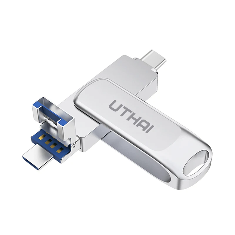 UTHAI T81 USB 128 3 в 1 U флэш-накопитель Type-C Microsd Гб Многофункциональный металлический 64