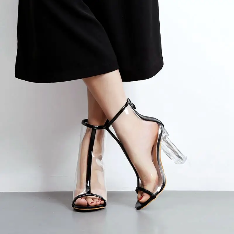 Brand design contracted transparent PVC thick Heel women's zipper fish mouth shoes booties womans ankle boots ladies botas mujer
Brand design contracted transparent PVC thick Heel women's zipper fish mouth shoes booties womans ankle boots ladies botas mujer