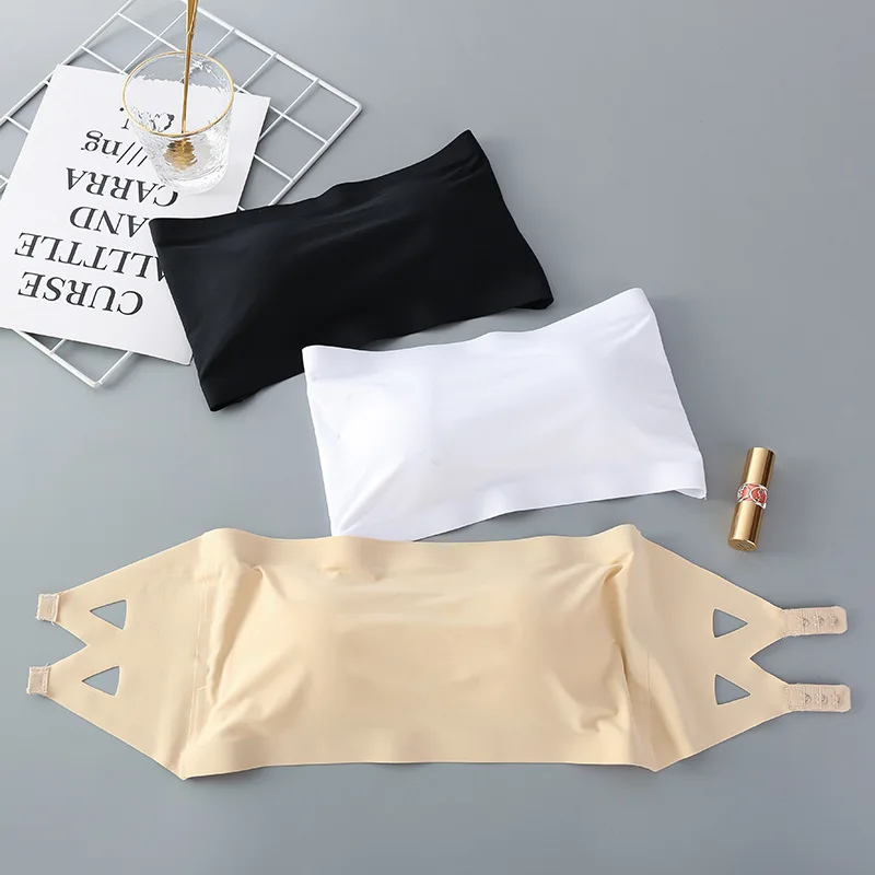 DeRuiLaDy Silk Strapless Seamless Tops Women Stretch Sexy Soft Comfort Bra Wire Free Padded Push Up Bras for Women Soutien gorge
DeRuiLaDy Silk Strapless Seamless Tops Women Stretch Sexy Soft Comfort Bra Wire Free Padded Push Up Bras for Women Soutien gorge