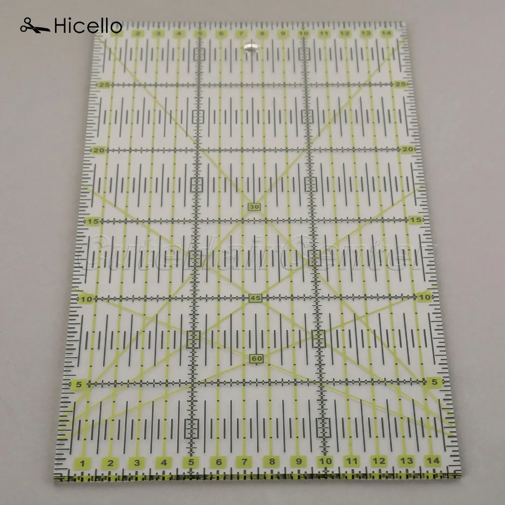 Hicello 1pc Acrylic Quilt Ruler Patchwork Rulers Sewing Rulers Arts Crafts Multifunction DIY Hand Sewing Accessory 30*15cm
Hicello 1pc Acrylic Quilt Ruler Patchwork Rulers Sewing Rulers Arts Crafts Multifunction DIY Hand Sewing Accessory 30*15cm