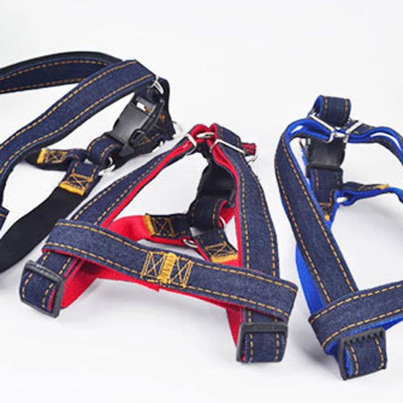 Dog harness collar leash Cat Chain Rope Jeans Denim Adjustable Traction Belt for Labrador large Husky Animals Walking Jogging
Dog harness collar leash Cat Chain Rope Jeans Denim Adjustable Traction Belt for Labrador large Husky Animals Walking Jogging