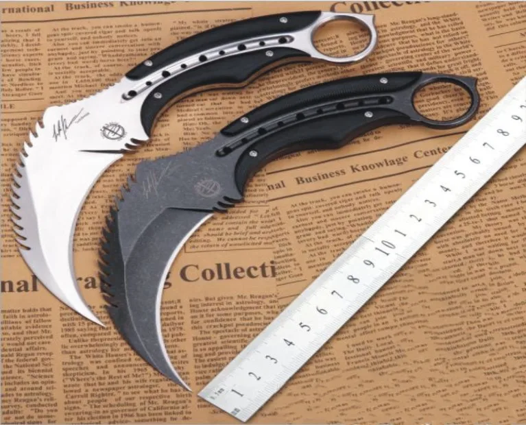 Pocket karambit knives Fixed Hunting knife 59HRC D2 German steel camping survival mikata handle CNC self-defense tactical
Pocket karambit knives Fixed Hunting knife 59HRC D2 German steel camping survival mikata handle CNC self-defense tactical
