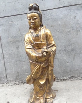 USPS to USA S1714 32" Chinese Bronze Gilt Buddhist Stand Kwan-Yin QuanYin Buddha Statue Sculpture
USPS to USA S1714 32" Chinese Bronze Gilt Buddhist Stand Kwan-Yin QuanYin Buddha Statue Sculpture