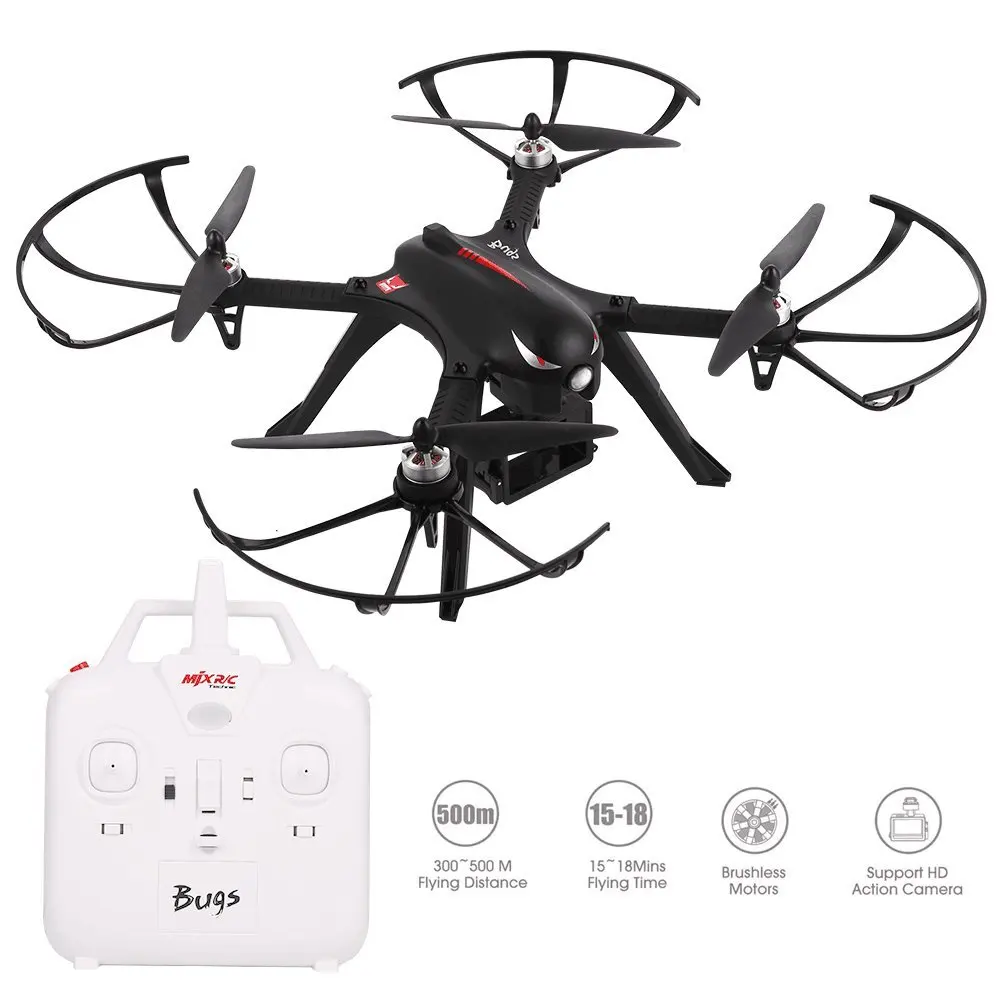 MJX B3 Bugs 3 2.4G Gyro Brushless Motor Independent ESC Drone Support C4000 Gopro 3/4 XiaoYi Action Camera RC Quadcopter Drone
MJX B3 Bugs 3 2.4G Gyro Brushless Motor Independent ESC Drone Support C4000 Gopro 3/4 XiaoYi Action Camera RC Quadcopter Drone