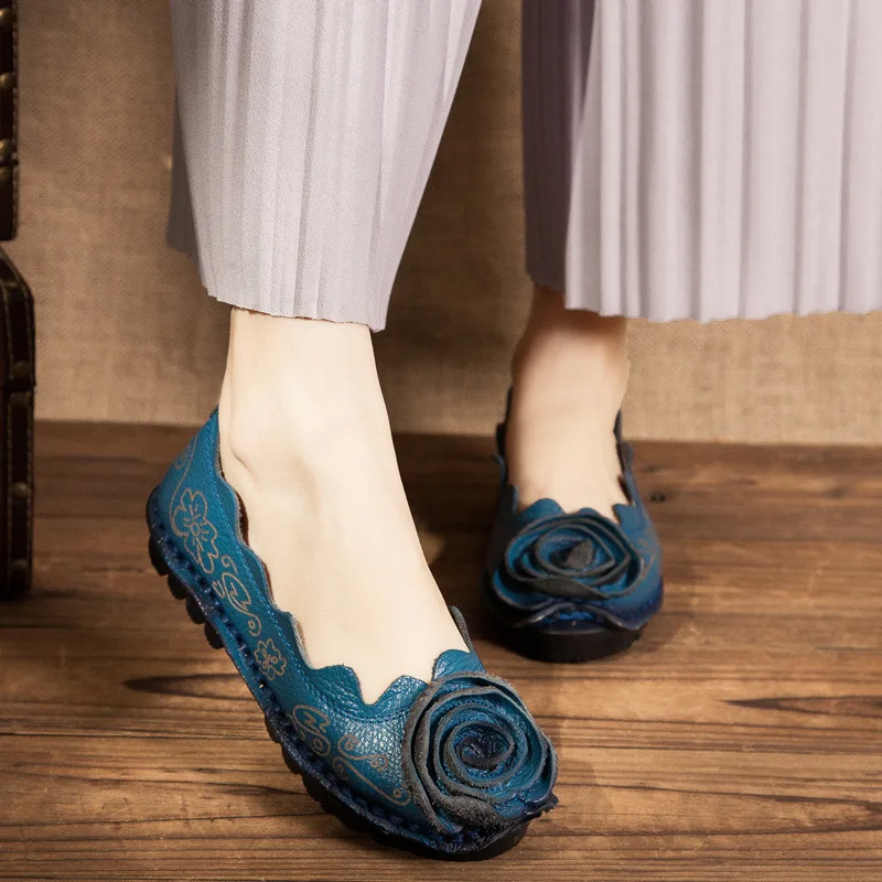 Новая Винтажная женская обувь на плоской подошве повседневные туфли из